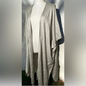 NORDSTROM - Elegant Gray Drape Duster